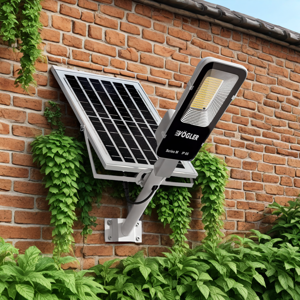 Ισχυρό ηλιακό φως, αισθητήρας λυκόφωτος, τηλεχειριστήριο, Vögler Series M 2000W