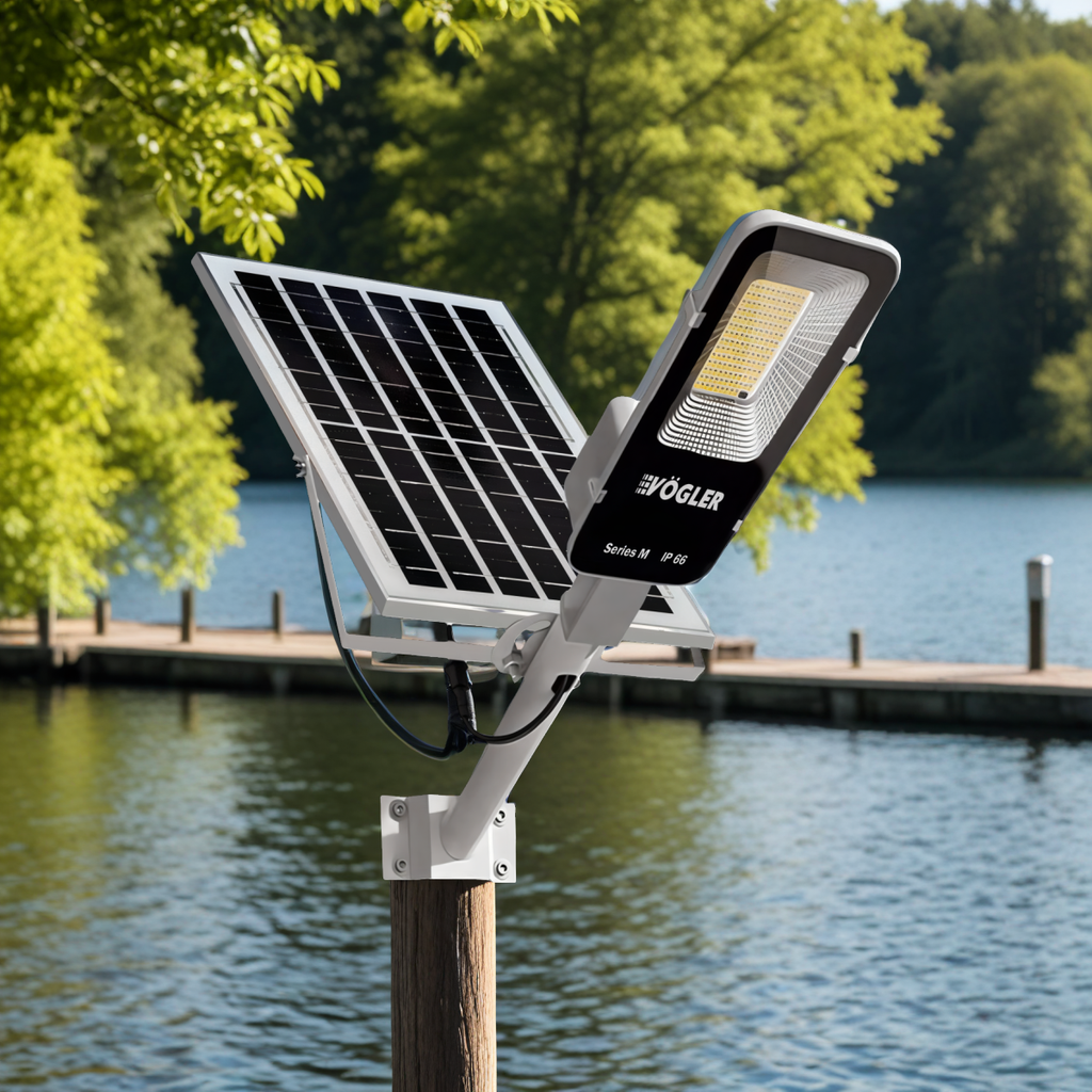 Ισχυρό ηλιακό φως, αισθητήρας λυκόφωτος, τηλεχειριστήριο, Vögler Series M 2000W